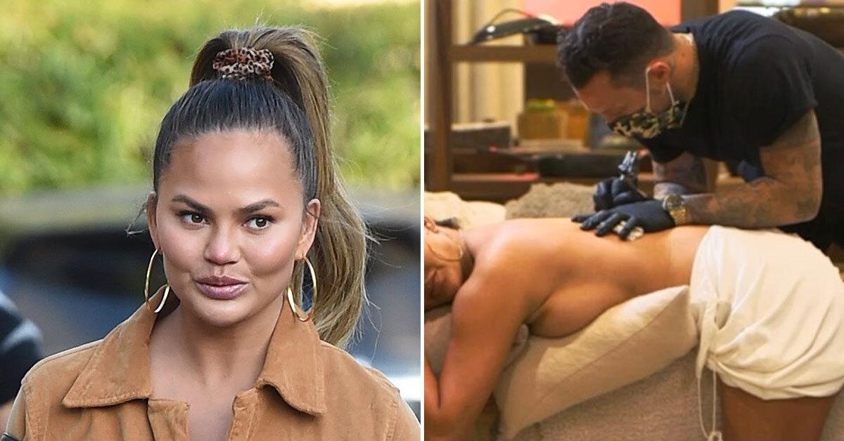 chrissy teigen new tattoo video pf