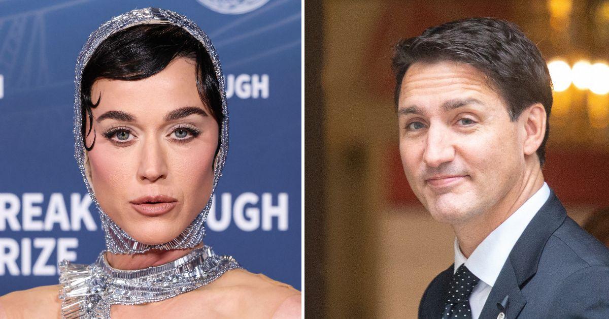 split image of Katy Perry and Justin Trudeau