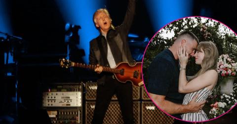 Image of Paul McCartney, Travis Kelce, and Taylor Swift