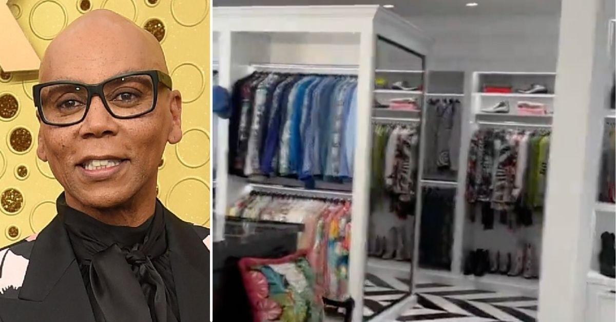 Photo of RuPaul and his closet.