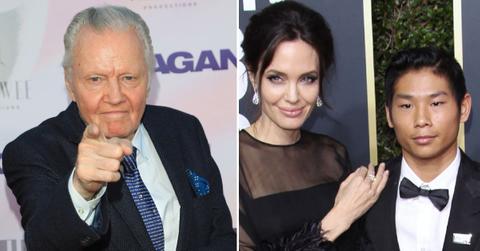 Composite photo of Jon Voight, Angelina Jolie and Pax Jolie-Pitt.