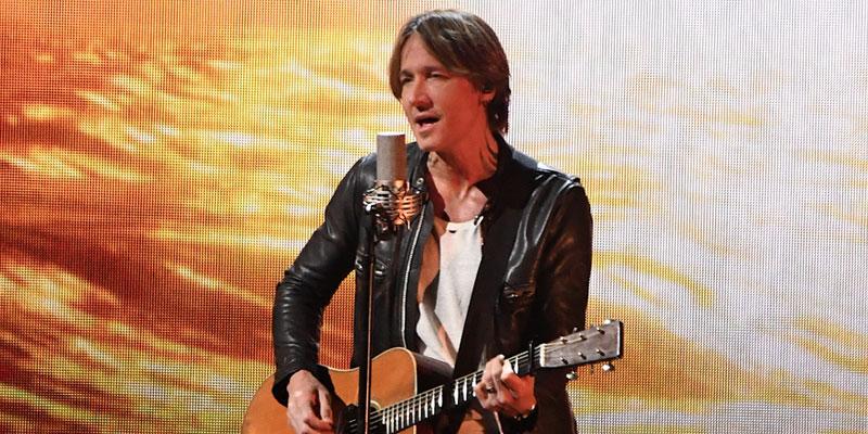 Keith Urban performing at ACM Awards