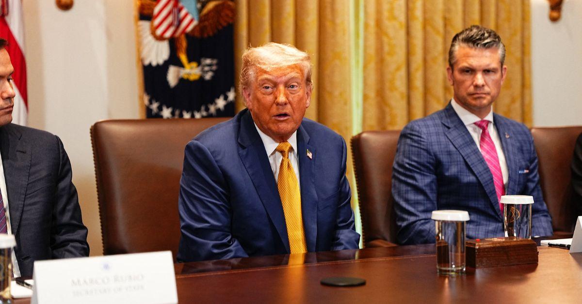 image of Donald Trump called the Epstein files a 'hoax.'