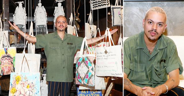 evan ross at ministry of tomorrow and church boutiques art for education collection preview