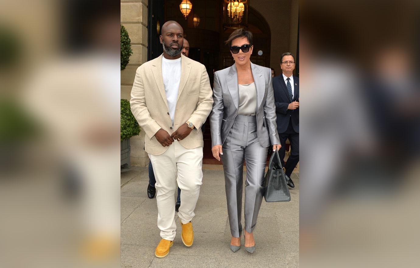 Kris Jenner, 64, Stuns In Lace White Dress & Holds Hands With Corey Gamble,  39, On Romantic Vacay