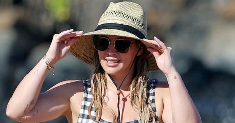 Hilary Duff Shows Off Body In Bathing Suit hero