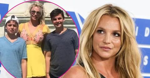 Composiite photo of Britney Spears and her sons, Jayden James and Sean Preston.