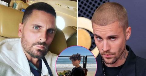 Composite photo of Scott Disick, Reign Disick and Justin Bieber