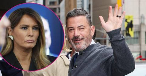 split of Melania Trump, Jimmy Kimmel.