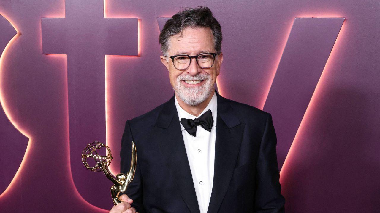 Image of Stephen Colbert’s Chicago connections added significance to the exhibition honoring his television career.