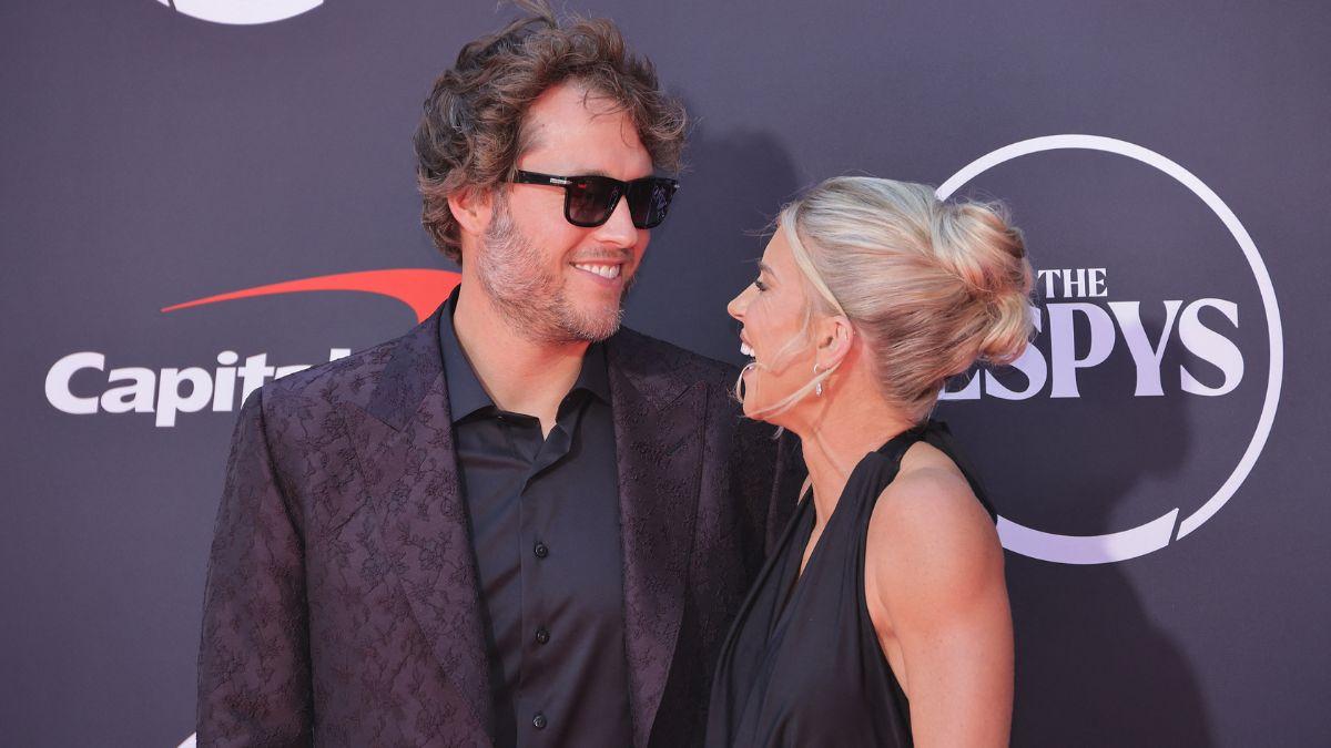 Photo of Matthew Stafford and Kelly Stafford.