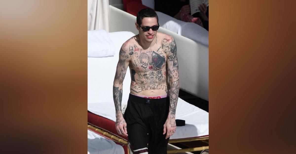 pete davidson toned tattoo free body underwear campaign photos