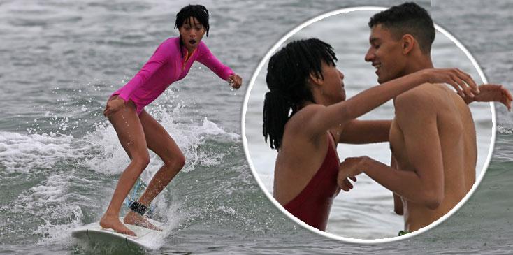 willow smith surfing pda boyfriend vacation