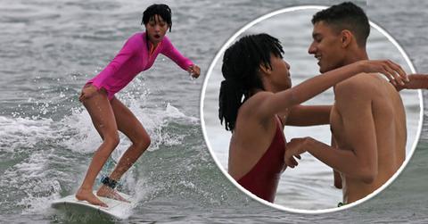 willow smith surfing pda boyfriend vacation