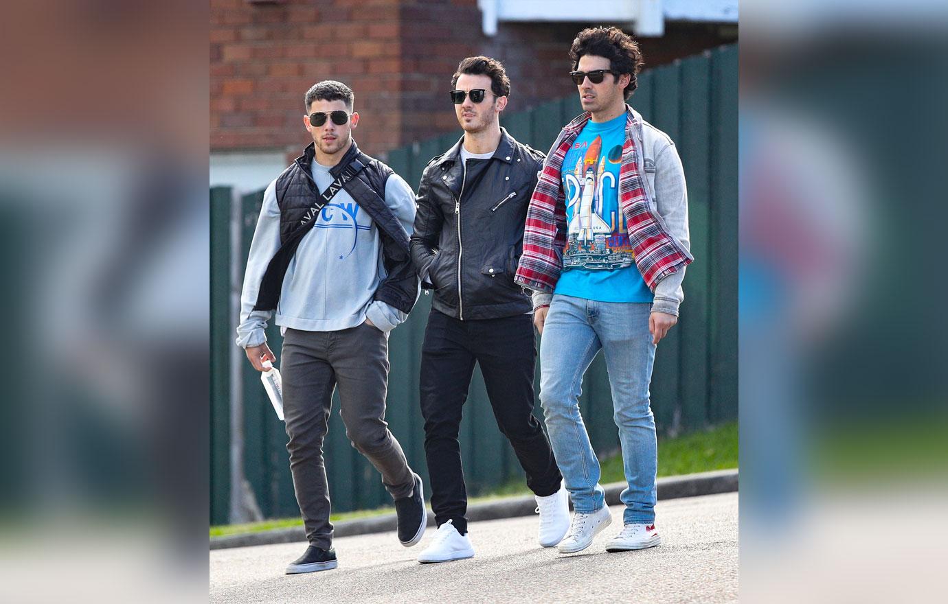 EXCLUSIVE: The Jonas Brothers pictured filming in Sydney.