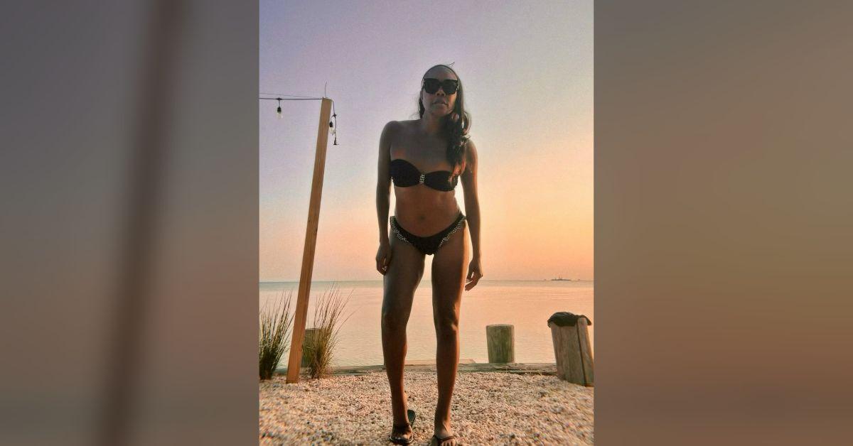 Image of Gabrielle Union soaked in the sun on vacation.