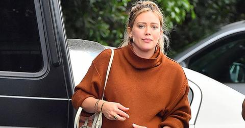 Hilary duff pregnant frustrated baby bump pic main