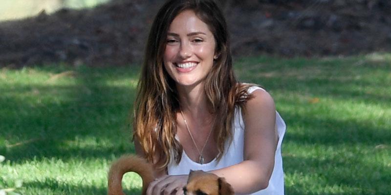 minka kelly with dog