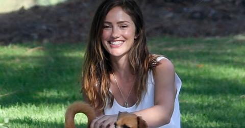 minka kelly with dog