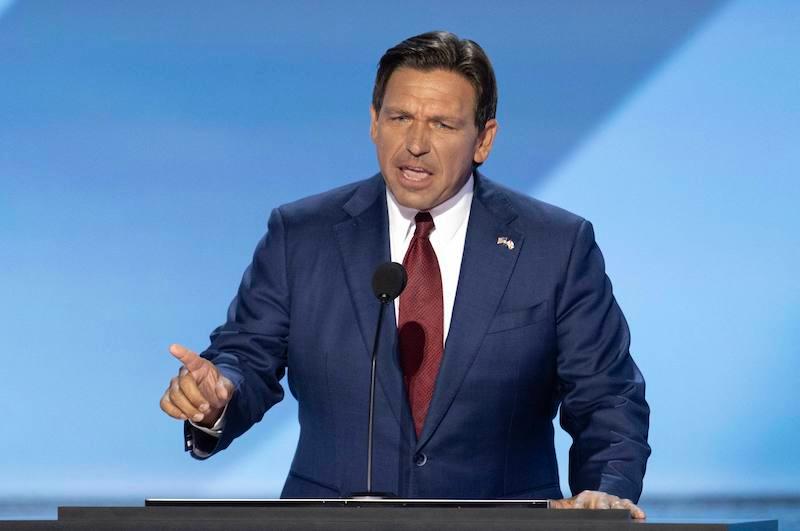 ron desantis accused hurricane staging