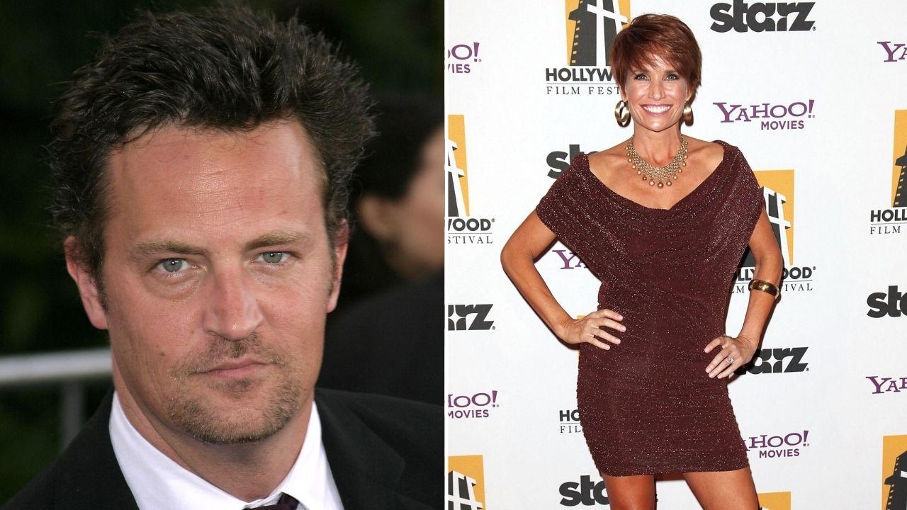 Split photo of Matthew Perry and René Ashton