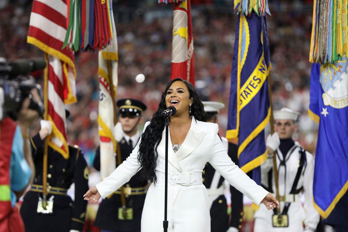 Demi Lovato Performing At Super Bowl