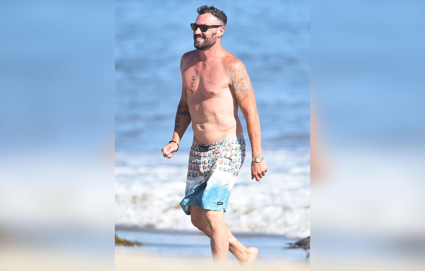 shirtless men on the beach brian austin green