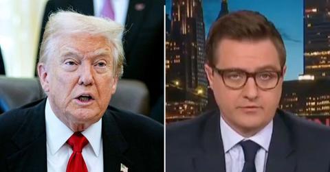 split image of Donald Trump and Chris Hayes