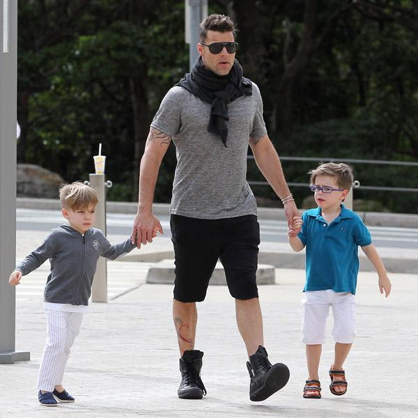 Ricky Martin spends time with his sons in Sydney