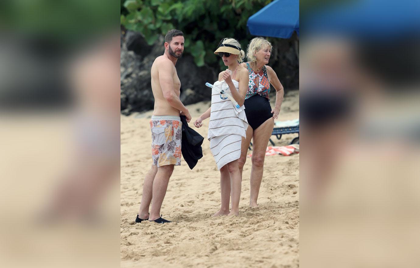 tarek el moussa and heather rae young hit the beach on vacation in maui