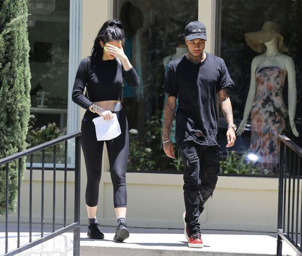 Kylie Jenner and Tyga keep a low profile on casual lunch outing