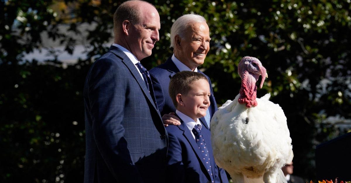 Photo of The president issued another pardon to 2024's pardoned turkeys, Peach and Blossom.