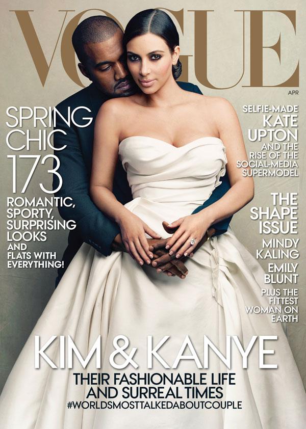 Kim kardashian kanye west vogue cover