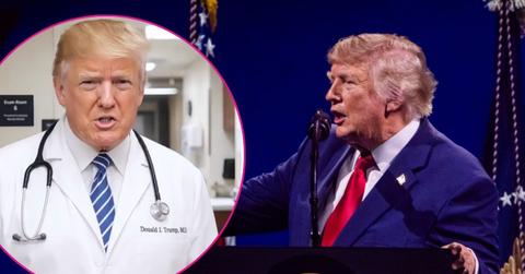 Composite photo of Donald Trump and an AI-generated image.