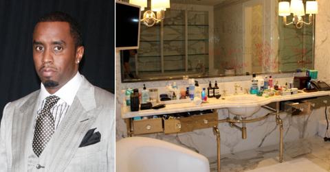 Photo of Sean 'Diddy' Combs; picture of inside his Miami mansion.