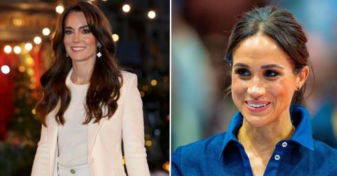 image split of meghan markle and Kate Middleton