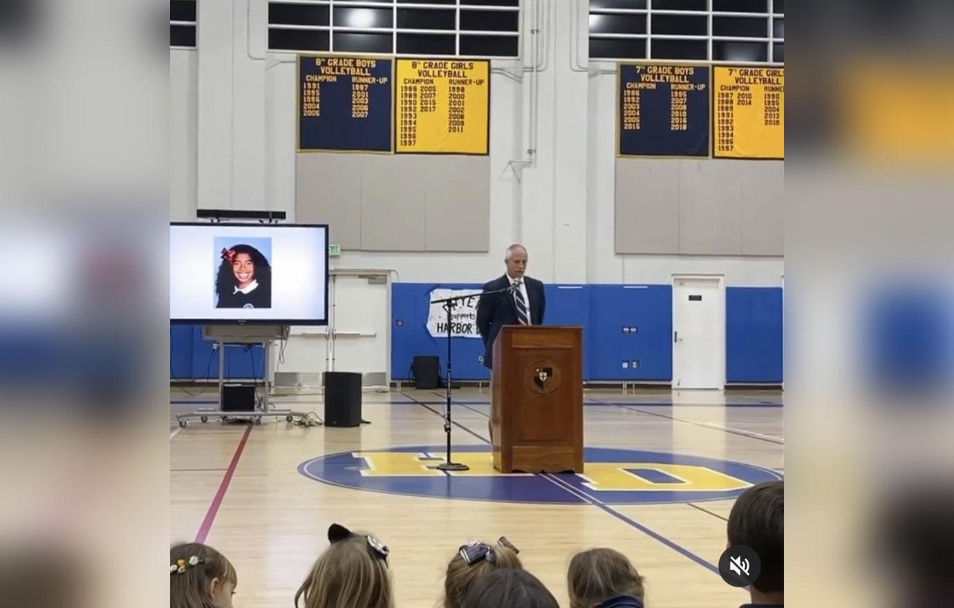 Gianna Bryant's jersey retired at California's Harbor Day School