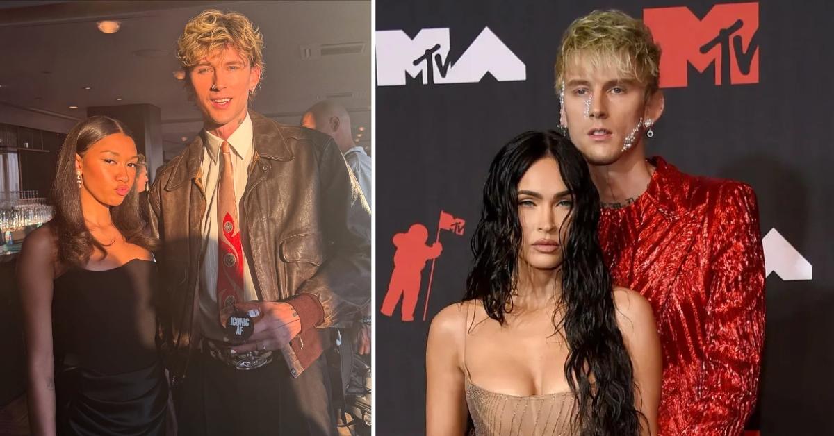 Photo of Machine Gun Kelly with Casie Baker and Megan Fox