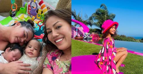 chrissy teigens daughter luna cradles newborn brother family photos