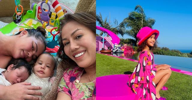 chrissy teigens daughter luna cradles newborn brother family photos