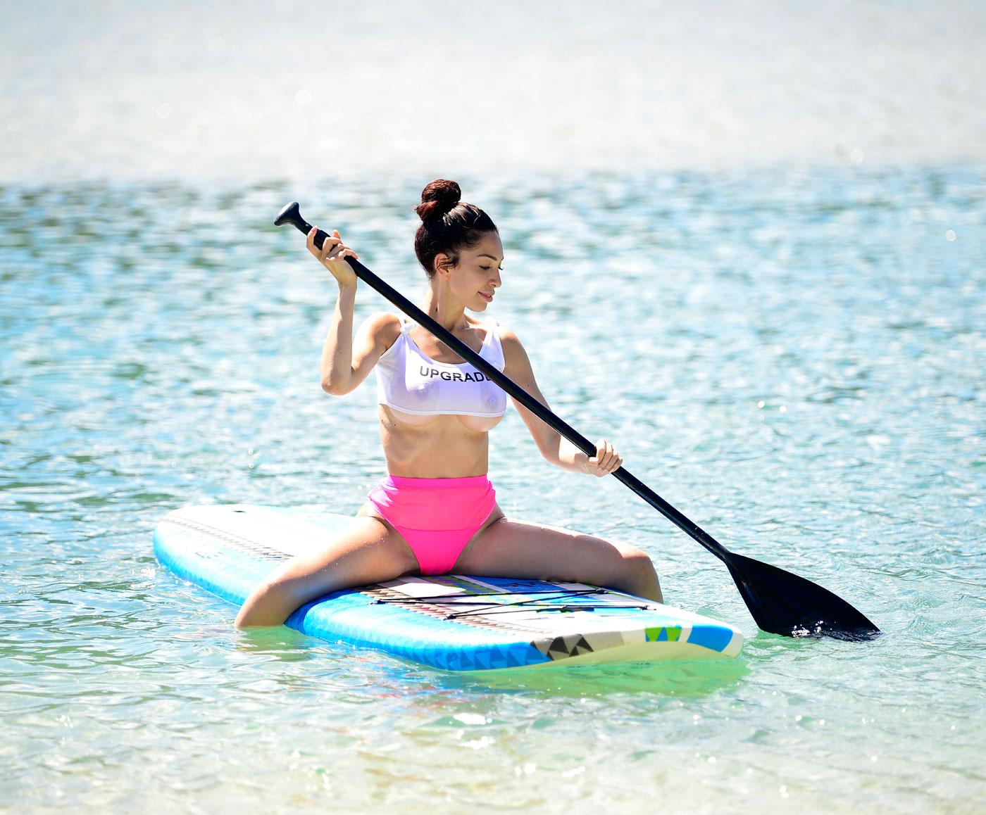 EXCLUSIVE: Farrah Abraham leaves little to the imagination during a paddle session!