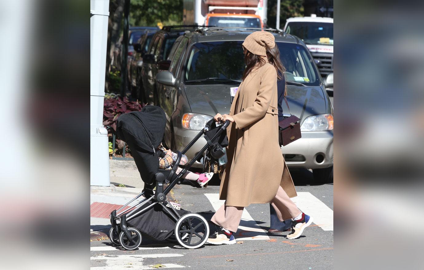 Irina Shayk out in the West Village With Daughter Lea