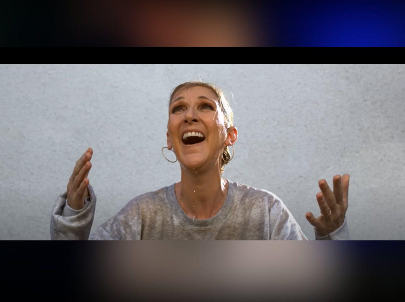 celine dion soaked gatorade nfl commercial comeback stiff person syndrome watch