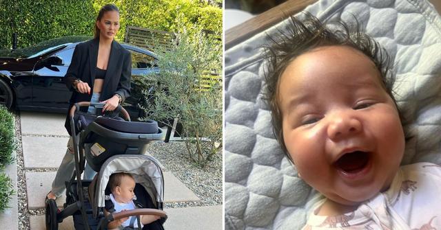 chrissy teigen new photos kids daughter esti