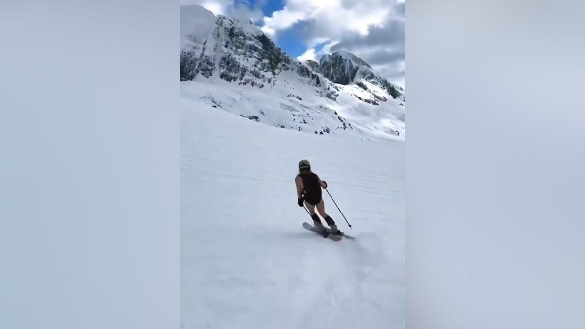 Image of Chelsea Handler's bikini ski session has become a birthday tradition.