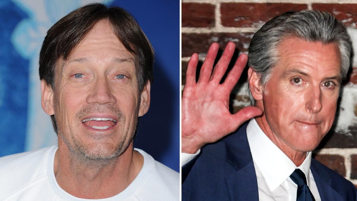 split of Kevin Sorbo, Gavin Newsom.