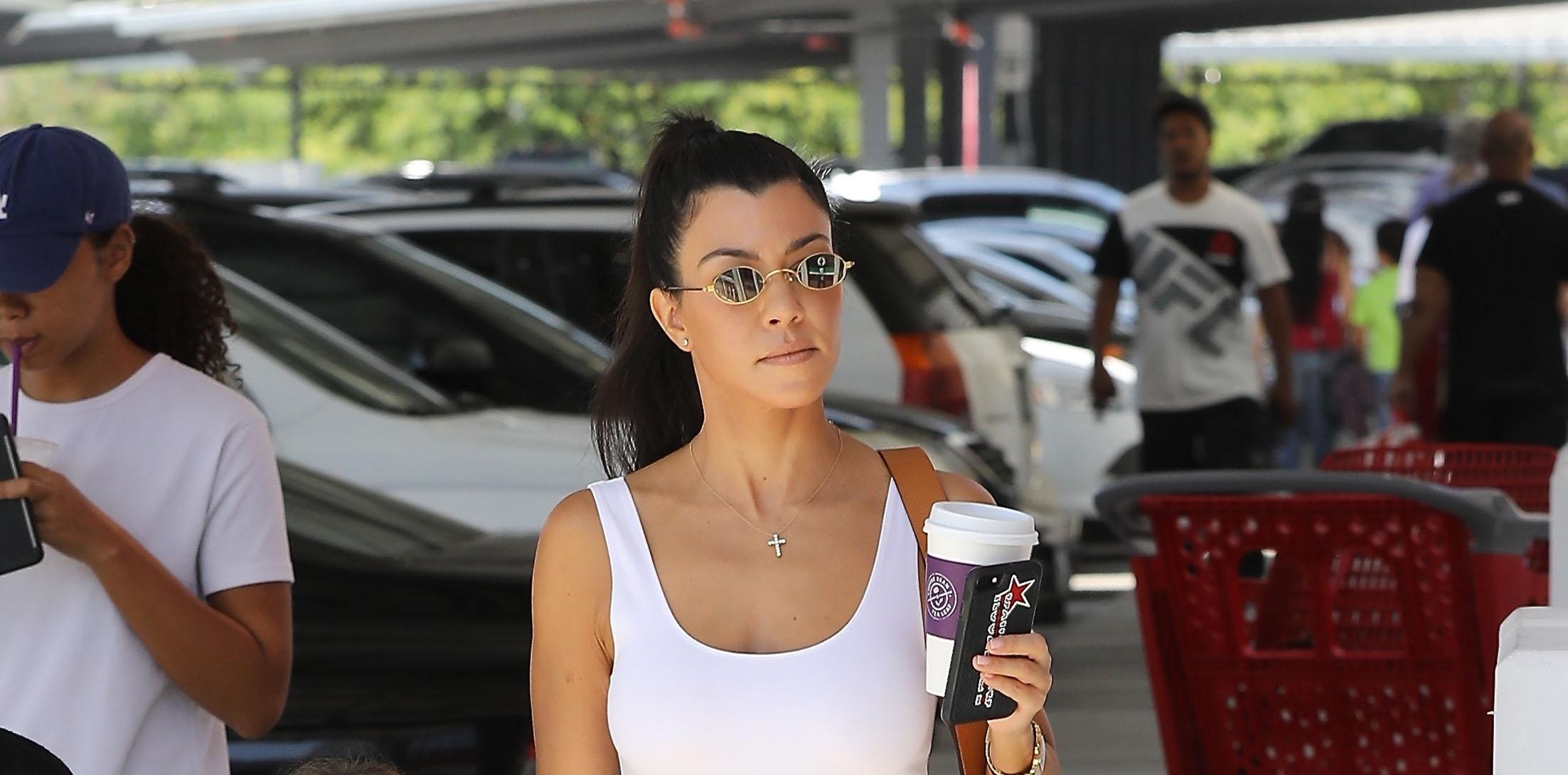 Kourtney Kardashian takes her kids shopping at Target