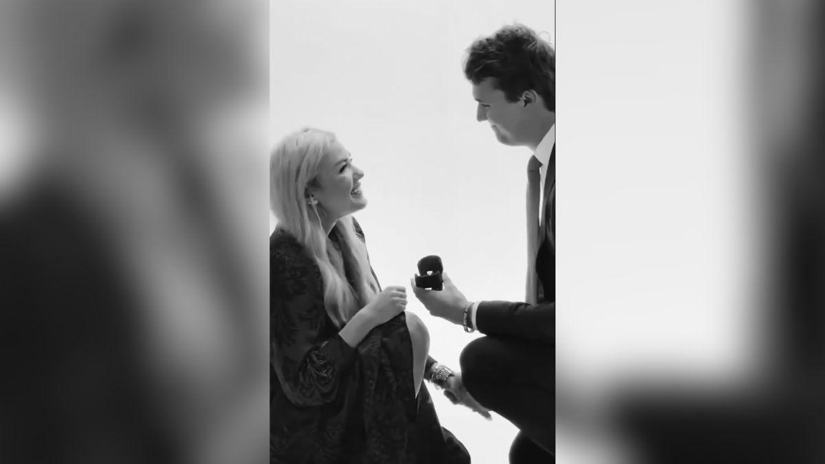 Photo of Erika Kirk and Charlie Kirk.