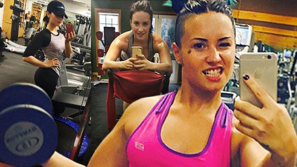 Demi Lovato declares she is 'Unbreakable' after working up a sweat at the  gym