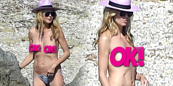 Heidi Klum Topless Bikini France